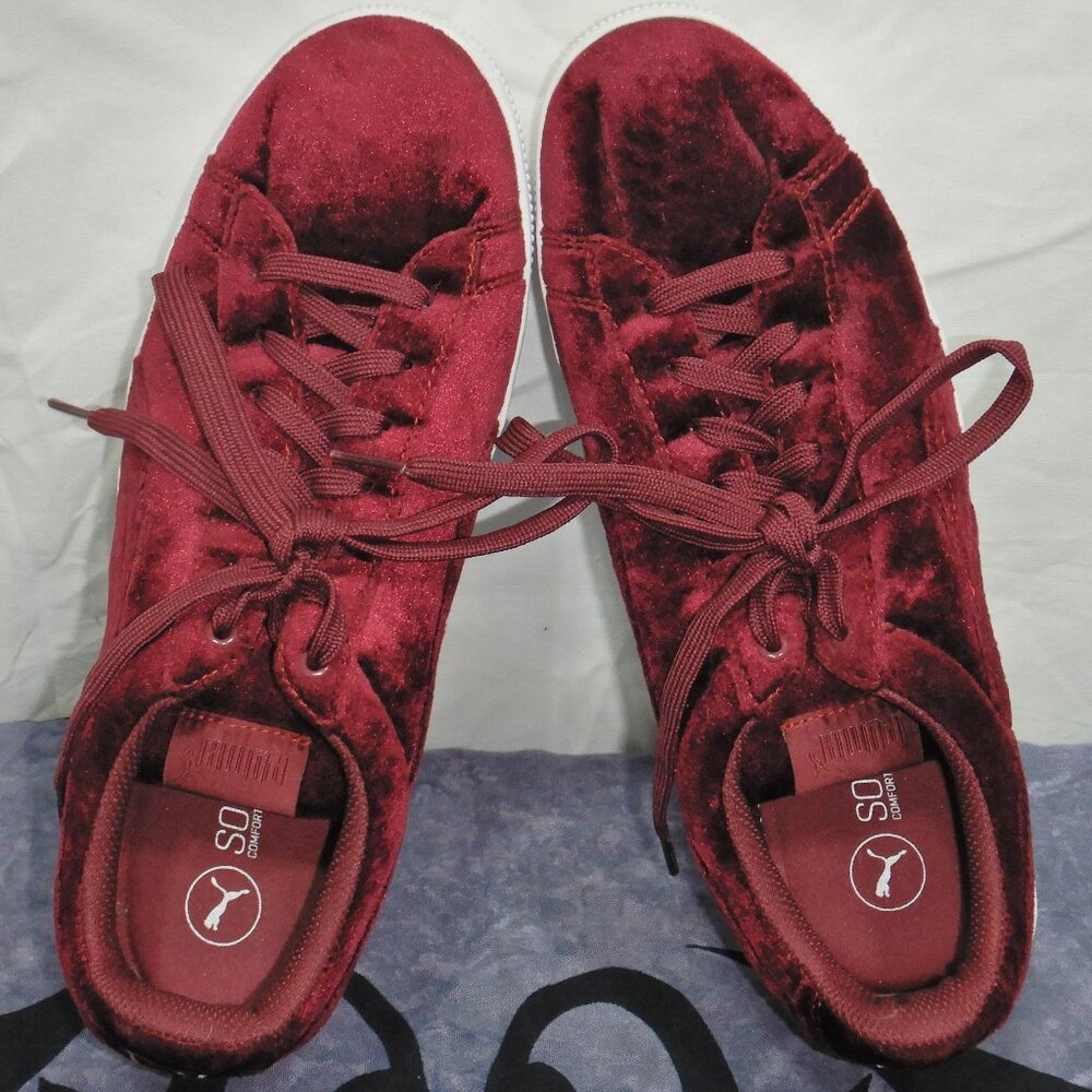 Red Velvet Puma Platform Sneakers - Picture 10 of 13